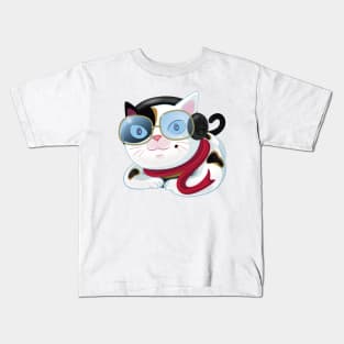 Winter cat. Kids T-Shirt